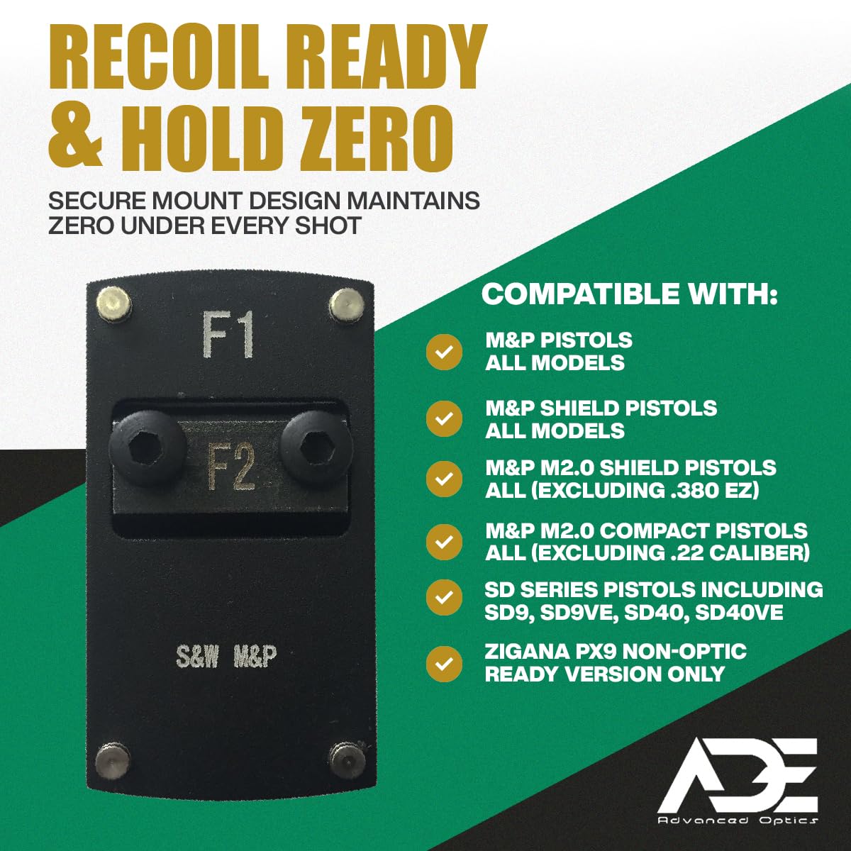 ADE Advanced Optics tactical plate rear sight removal demonstrates optic-ready replacement.