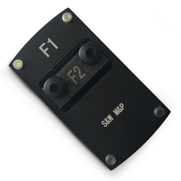 ADE Advanced Optics tactical plate side view shows slim profile and aluminum strength.