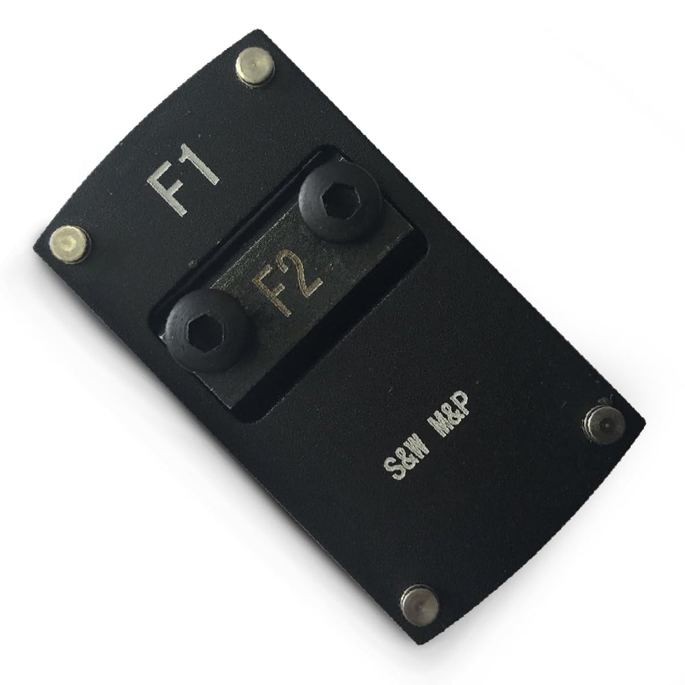 ADE Advanced Optics tactical plate side view shows slim profile and aluminum strength.