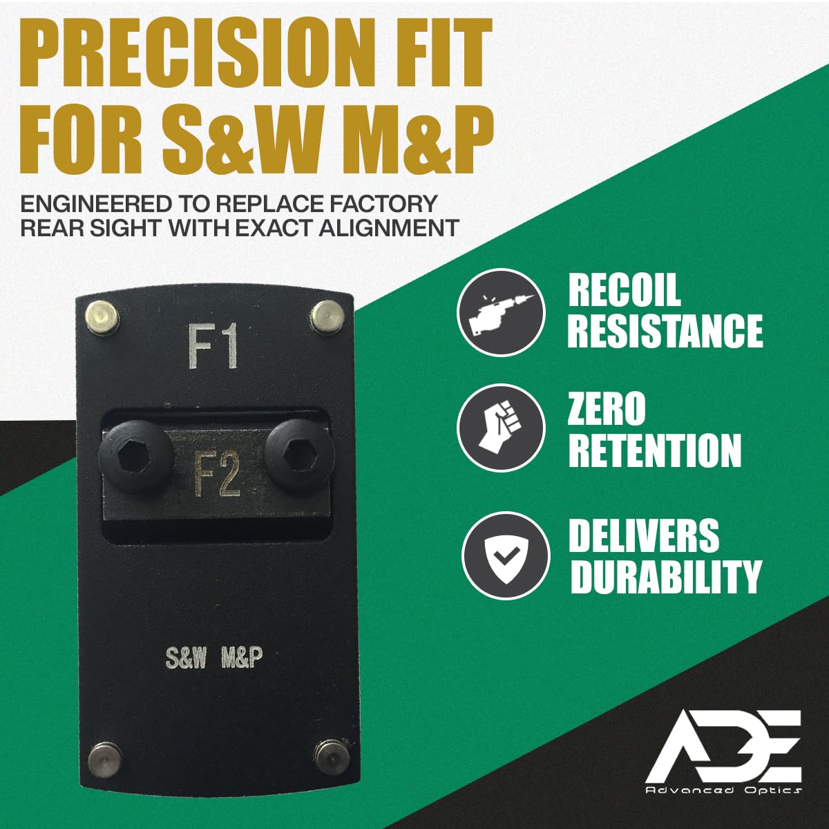 ADE Advanced Optics tactical plate top view highlights compact mount profile.