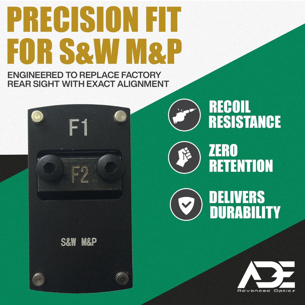 ADE Advanced Optics tactical plate top view highlights compact mount profile.