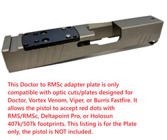 List of compatible red dot options supported by the ADE plate.