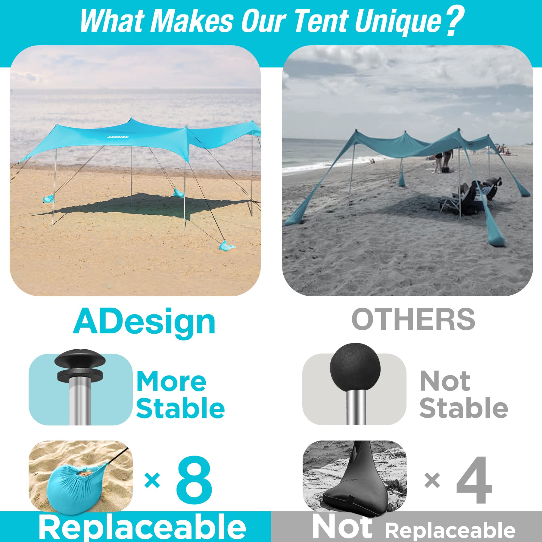 ADesign UPF50+ fabric close-up demonstrates sun protection while lounging.