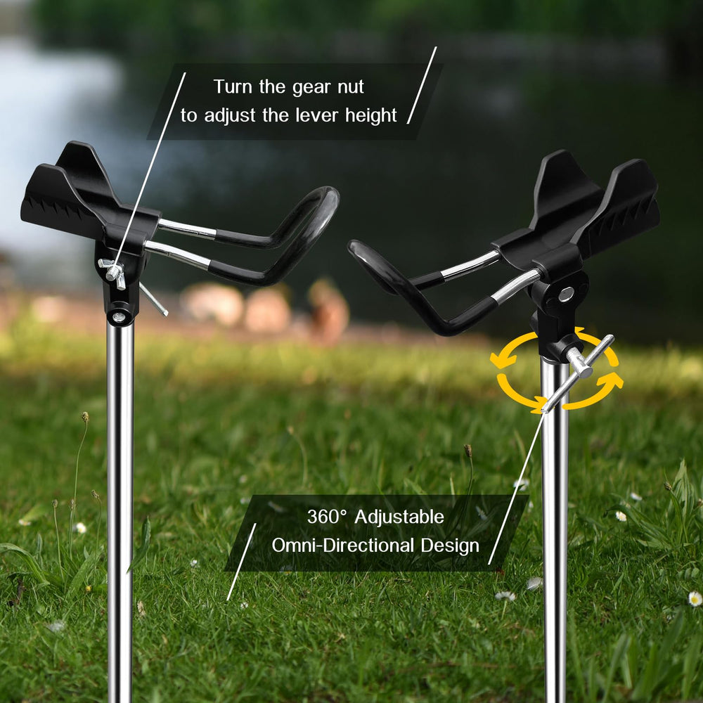 Two black Adfitjo fishing rod holders (2 pack)