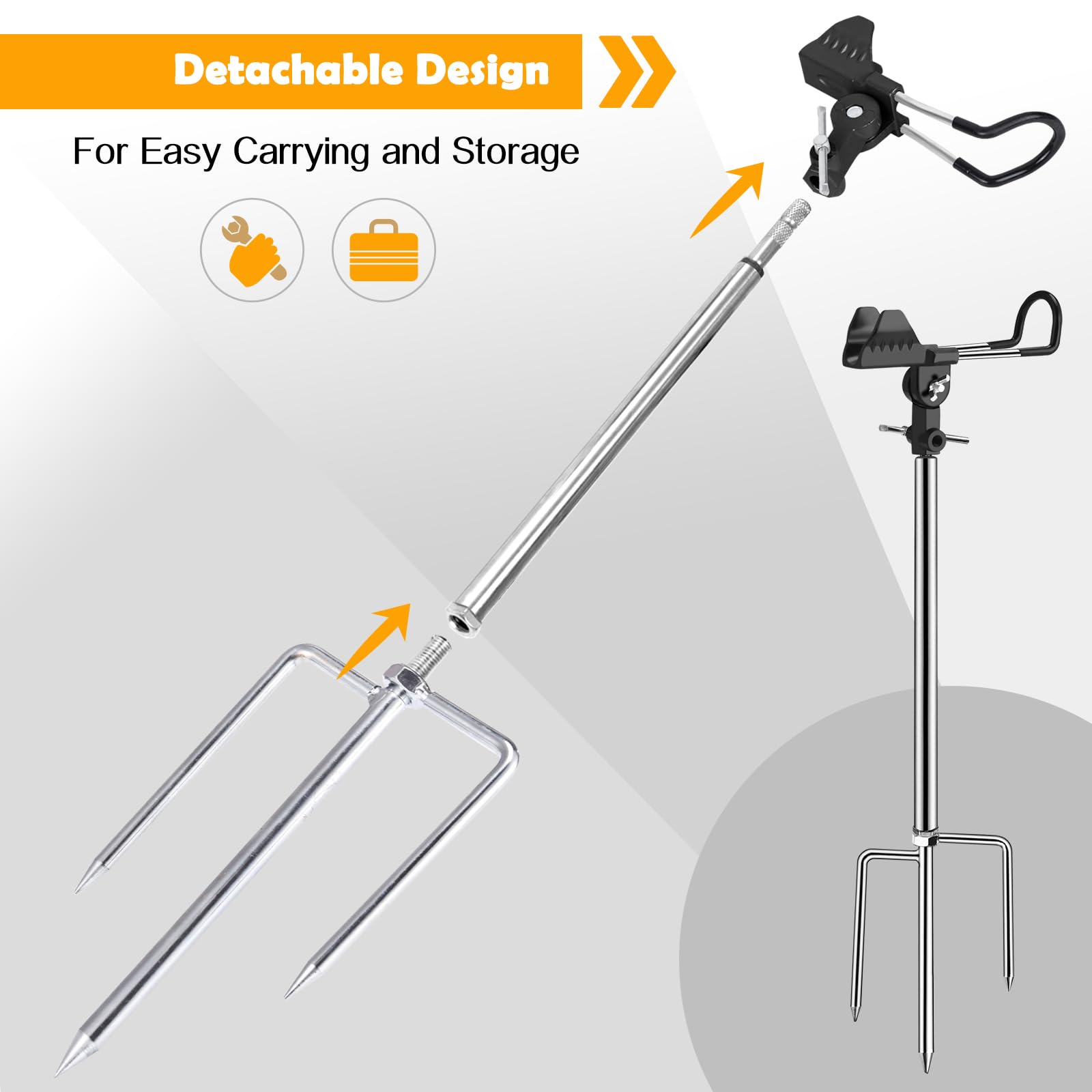 Versatile use with spinning and casting rods