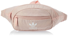 adidas Originals National Waist Pack blush pink front view with quick-access pocket