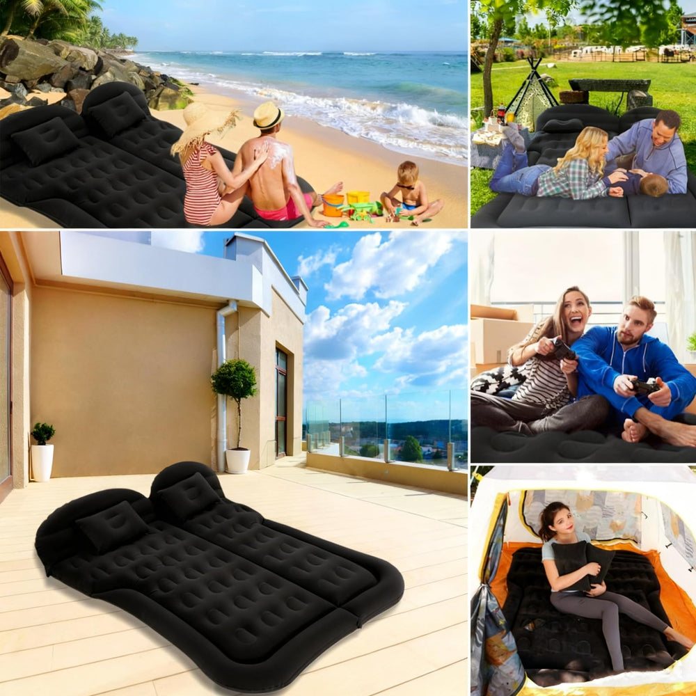 Adirigo car air mattress featuring flocked waterproof surface for easy cleaning.