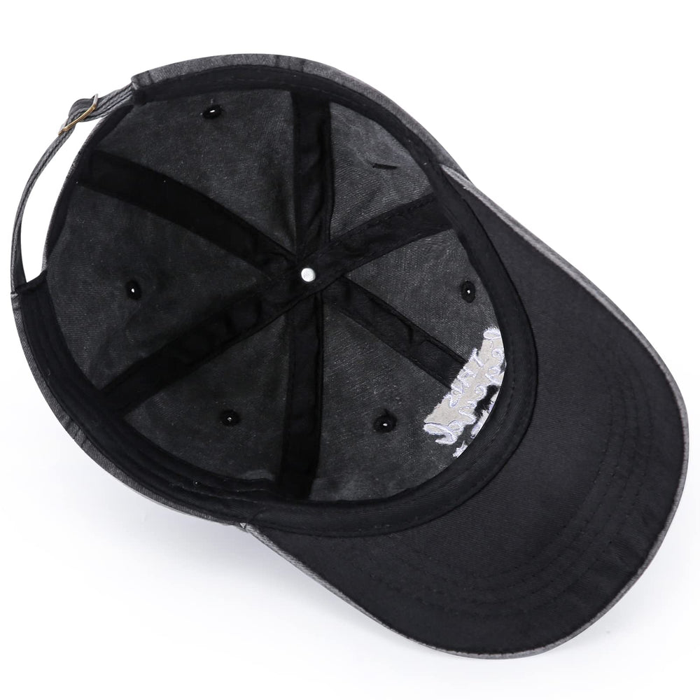 Cap back view showing adjustable buckle