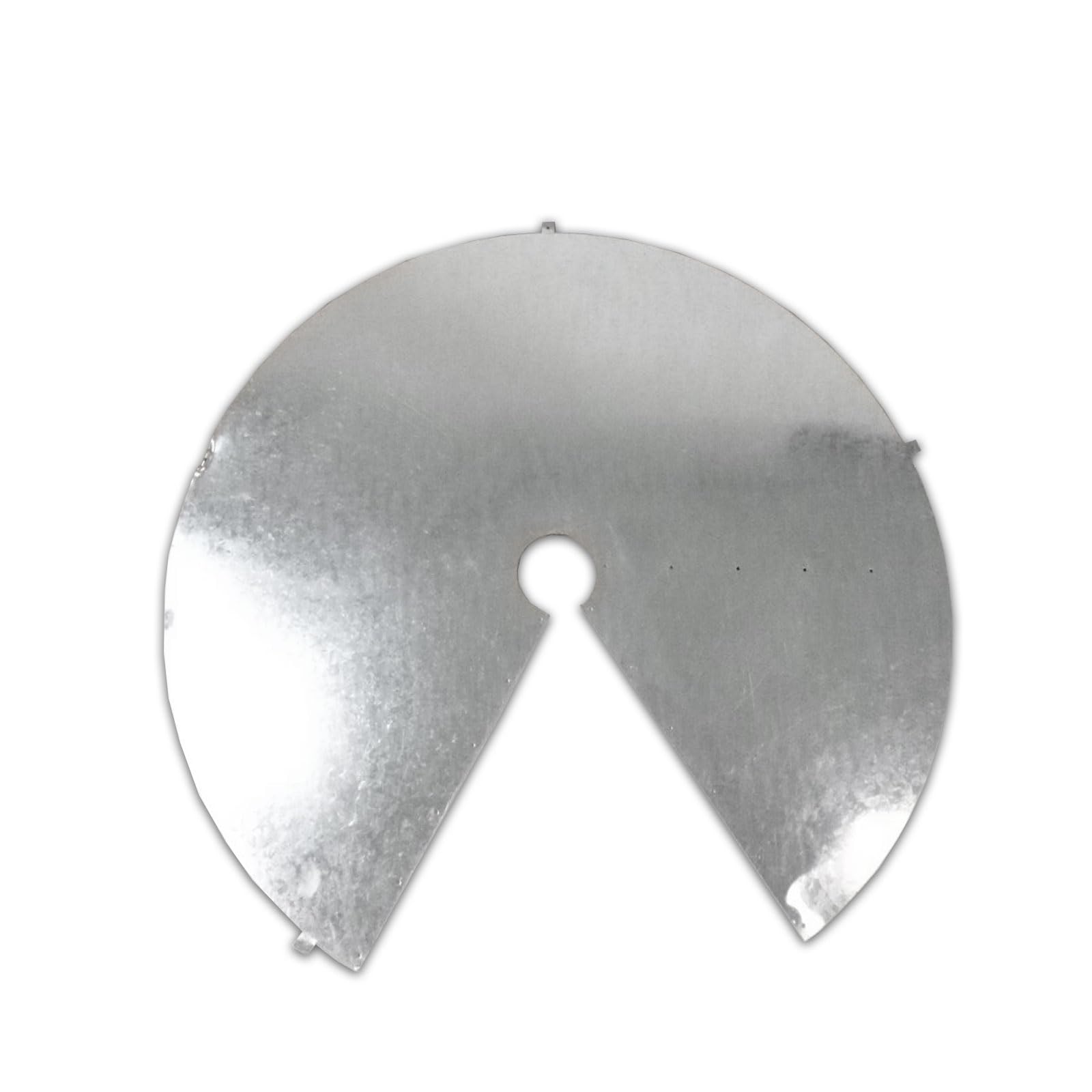 Close-up of pre-punched holes and self-tapping screws on the funnel