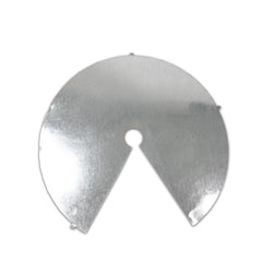Close-up of pre-punched holes and self-tapping screws on the funnel