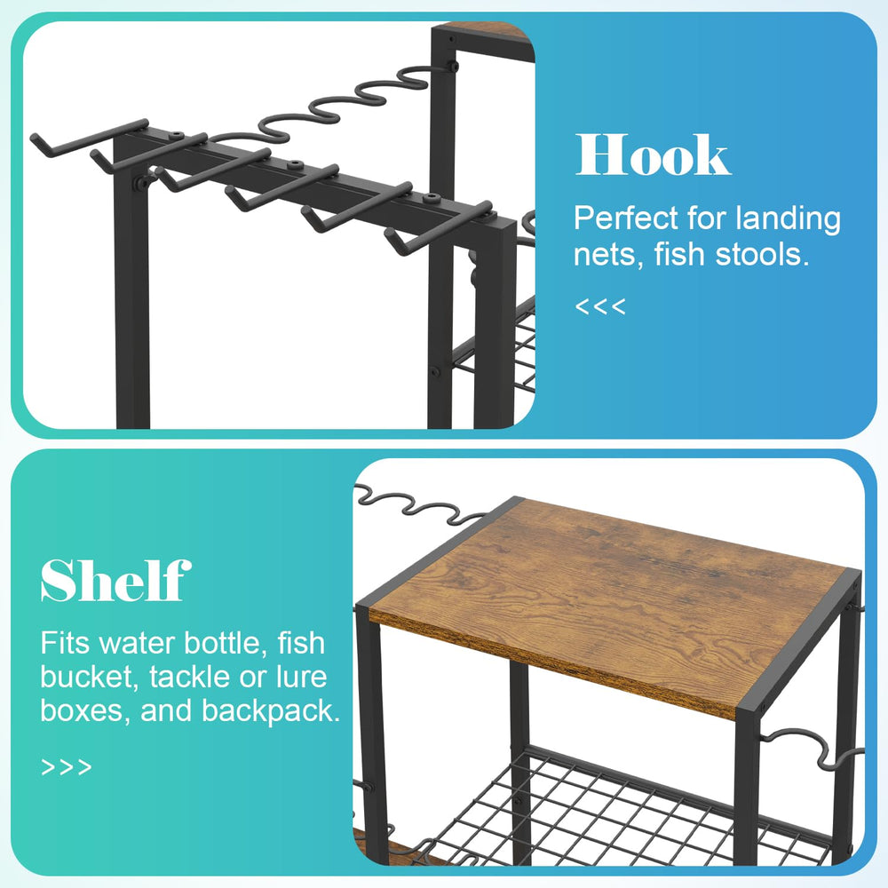 Freestanding rack with adjustable feet for stability on uneven floors
