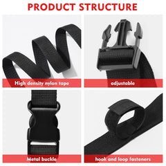 Locking nylon clips and straps on the rod holder