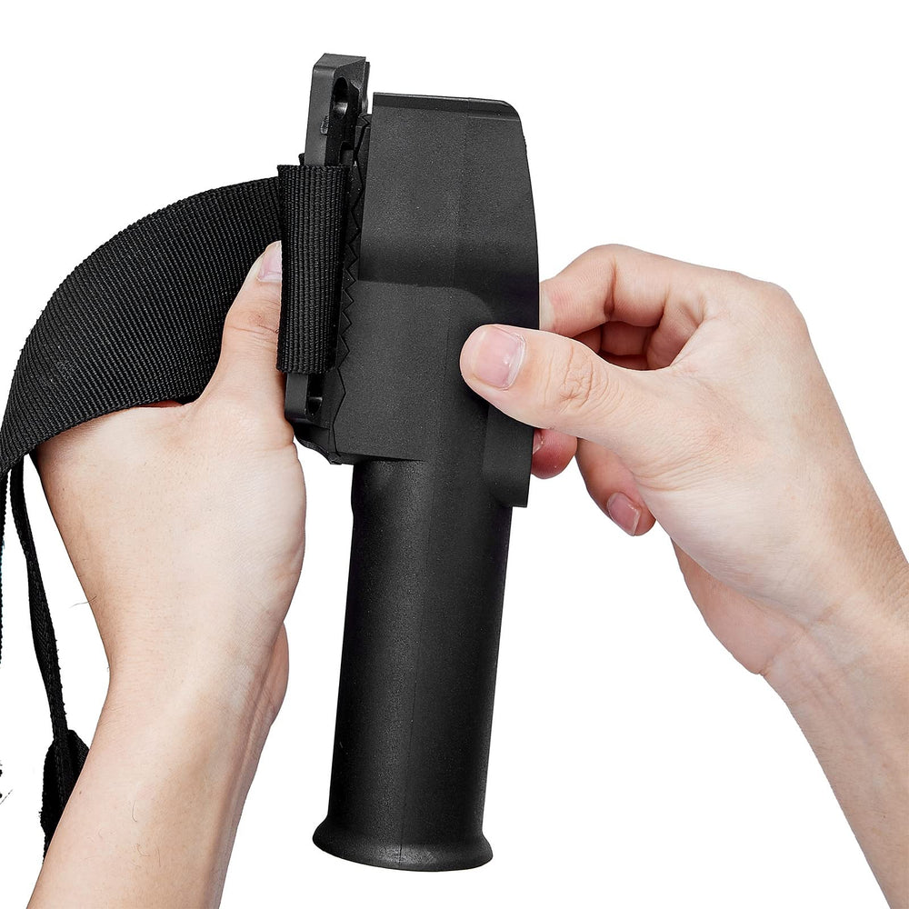 One-size-fits-all adjustable buckle fits 27 inches to 55 inches