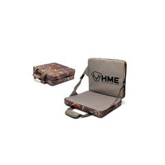 Cushion with adjustable straps and Velcro handle storage pocket