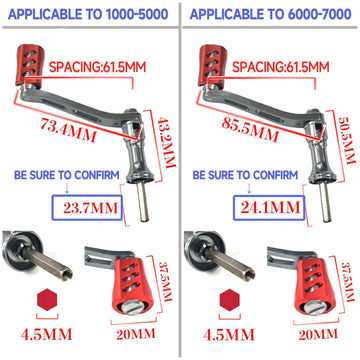 CNC-processed fishing reel handle replacement part