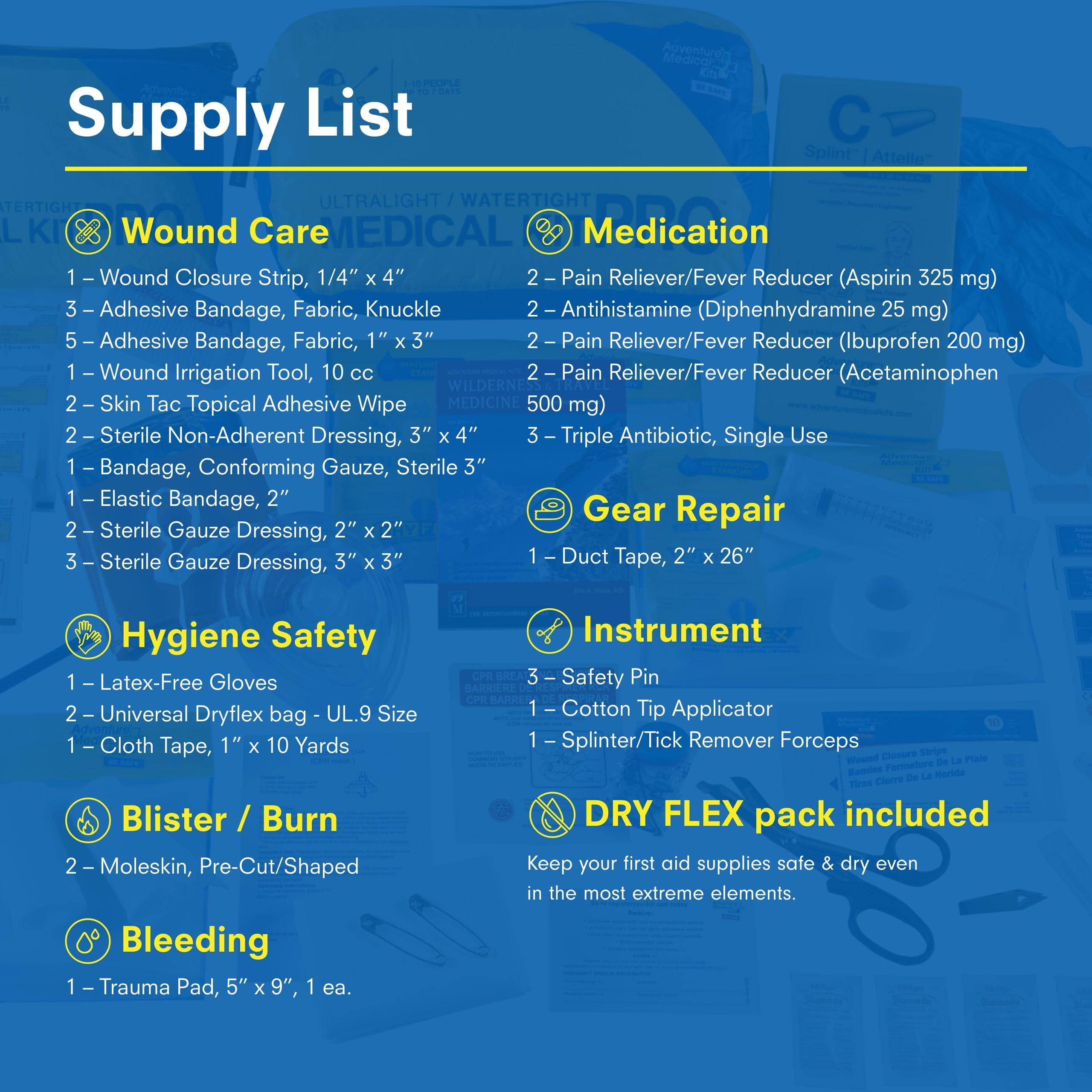 Adventure Medical Kits irrigation syringe used for wound care on the go