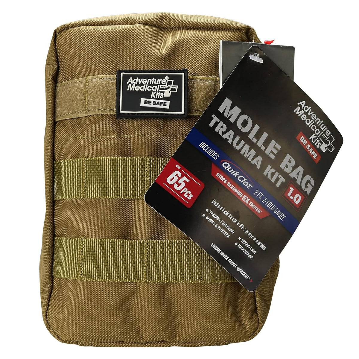 Adventure Medical Kits molle bag trauma kit front view for quick access in rugged scenarios