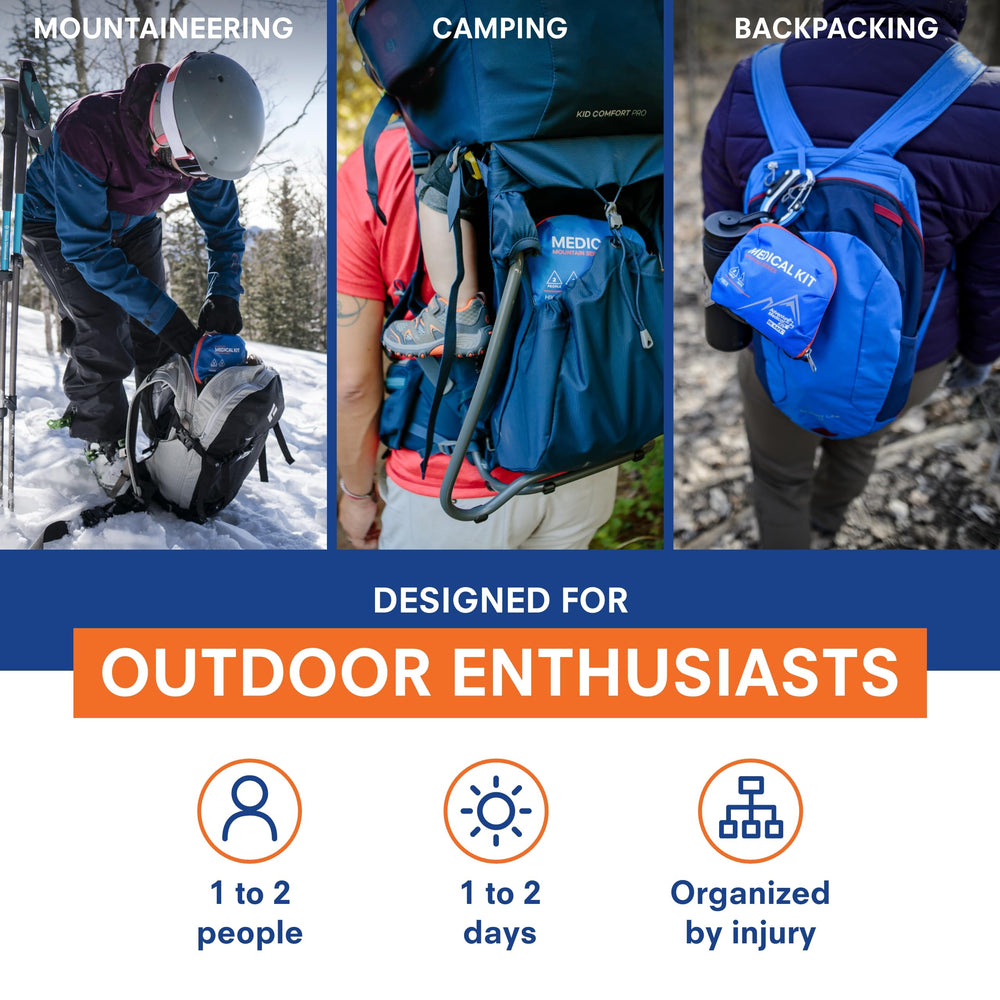 Adventure Medical Kits Mountain Series interior shows Easy Care organization for fast access.