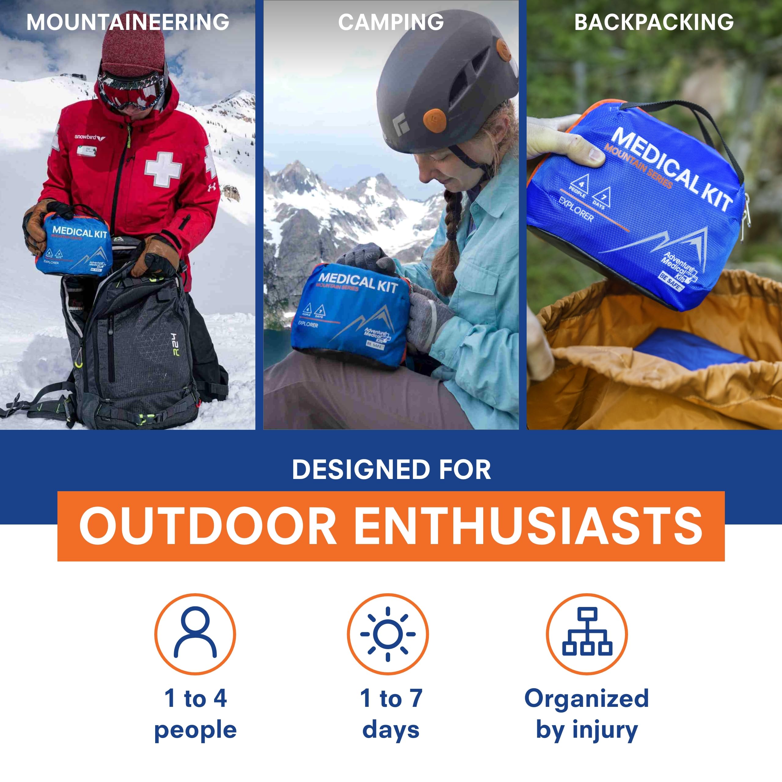 Adventure Medical Kits Mountain Series Explorer trauma pad supports field wound care