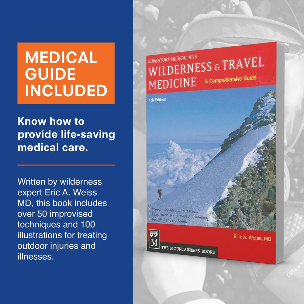 Adventure Medical Kits wilderness First Aid Guide included for quick reference on trips.