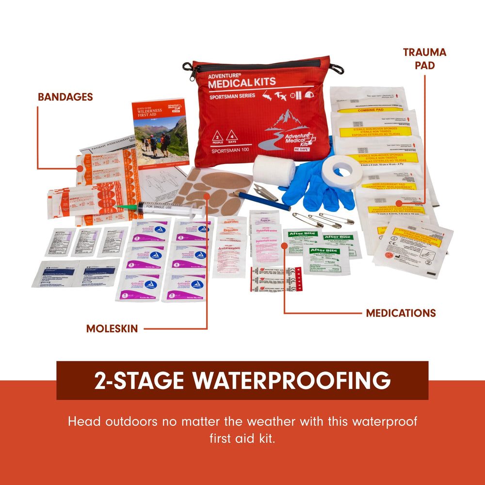 Sportsman 100 wilderness first aid guide, fast reference on trail injuries.