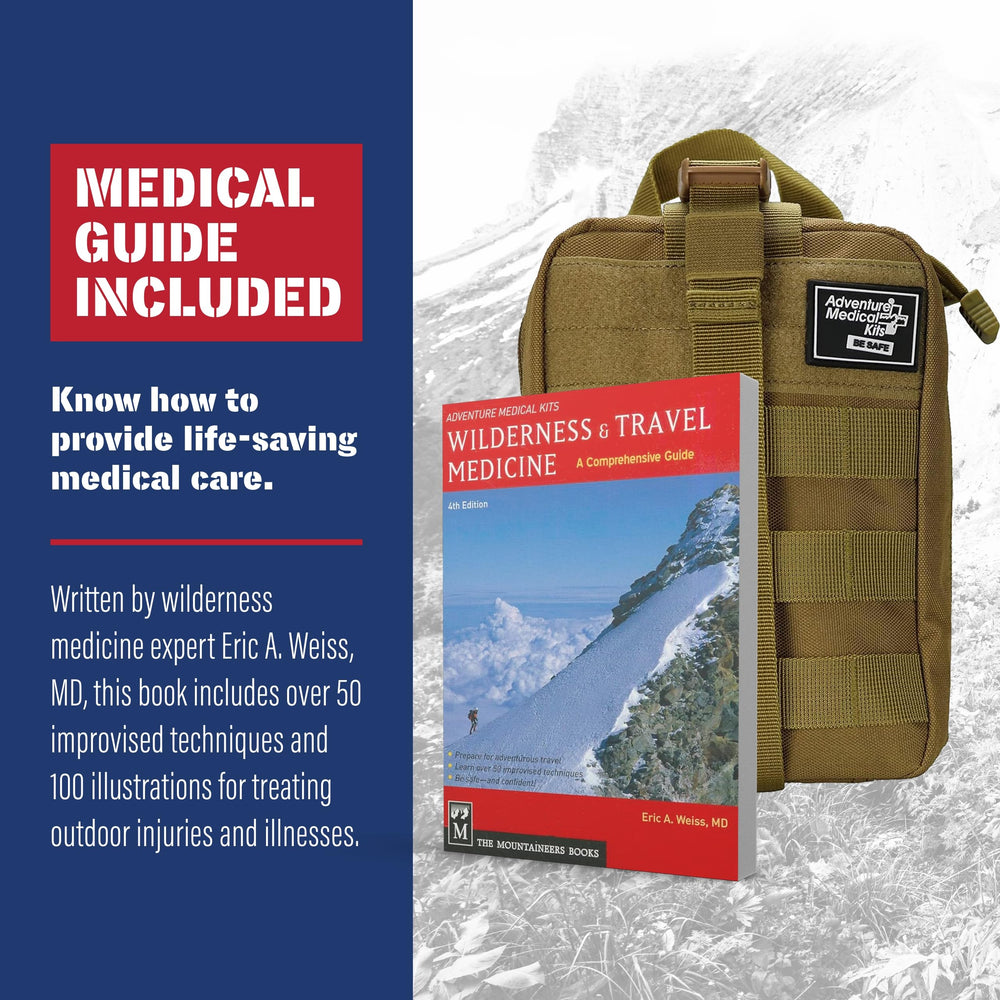 Adventure Medical Molle Bag Trauma Kit 2.0 inside layout highlights compact design