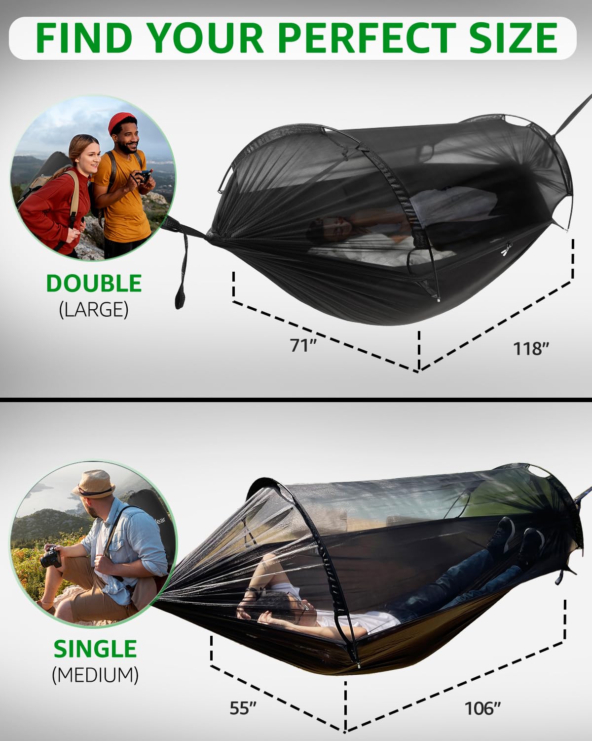 ADVOKAIR hammock tree straps secured between trees for easy setup.