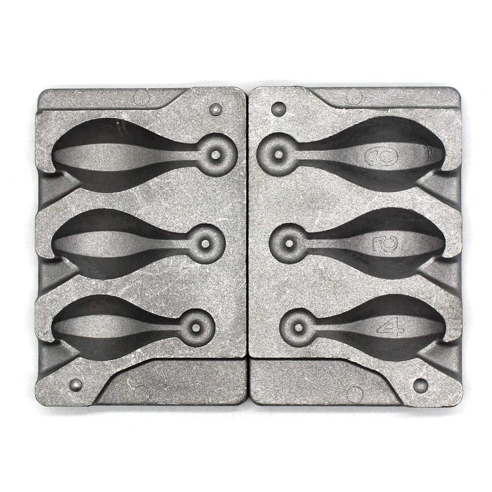 Adygil Bank Sinker Mold with 3 cavities and 4.5-6 oz capacity without handle