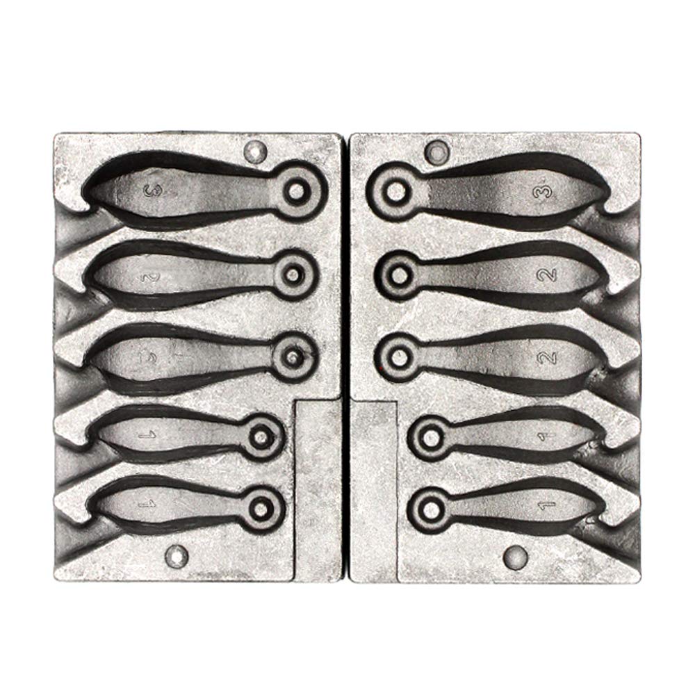 Adygil Bank Sinker Mold with 5 cavities - 1 oz cavity