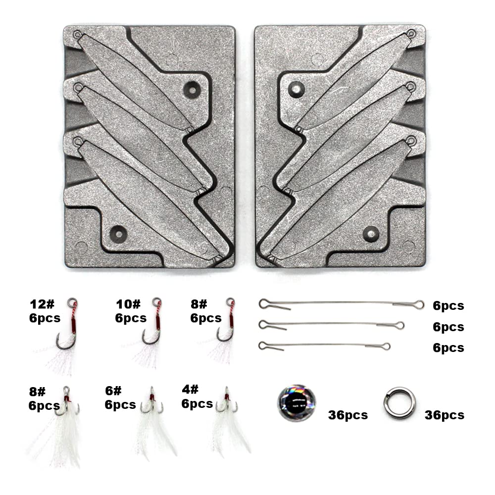 Adygil fishing mold kit for 1/2oz weights with three cavities