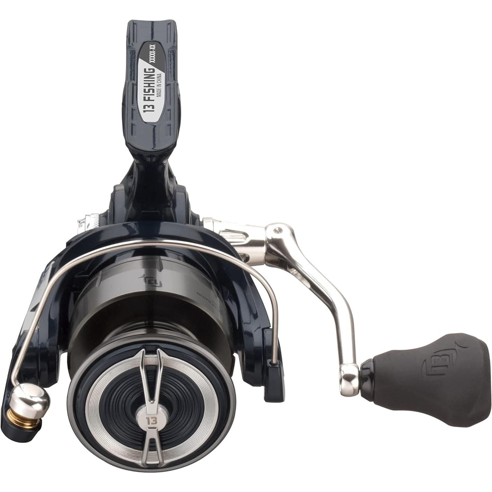 Side profile of Aerios AE-6.2-4.0 Spinning Reel in Dark Blue