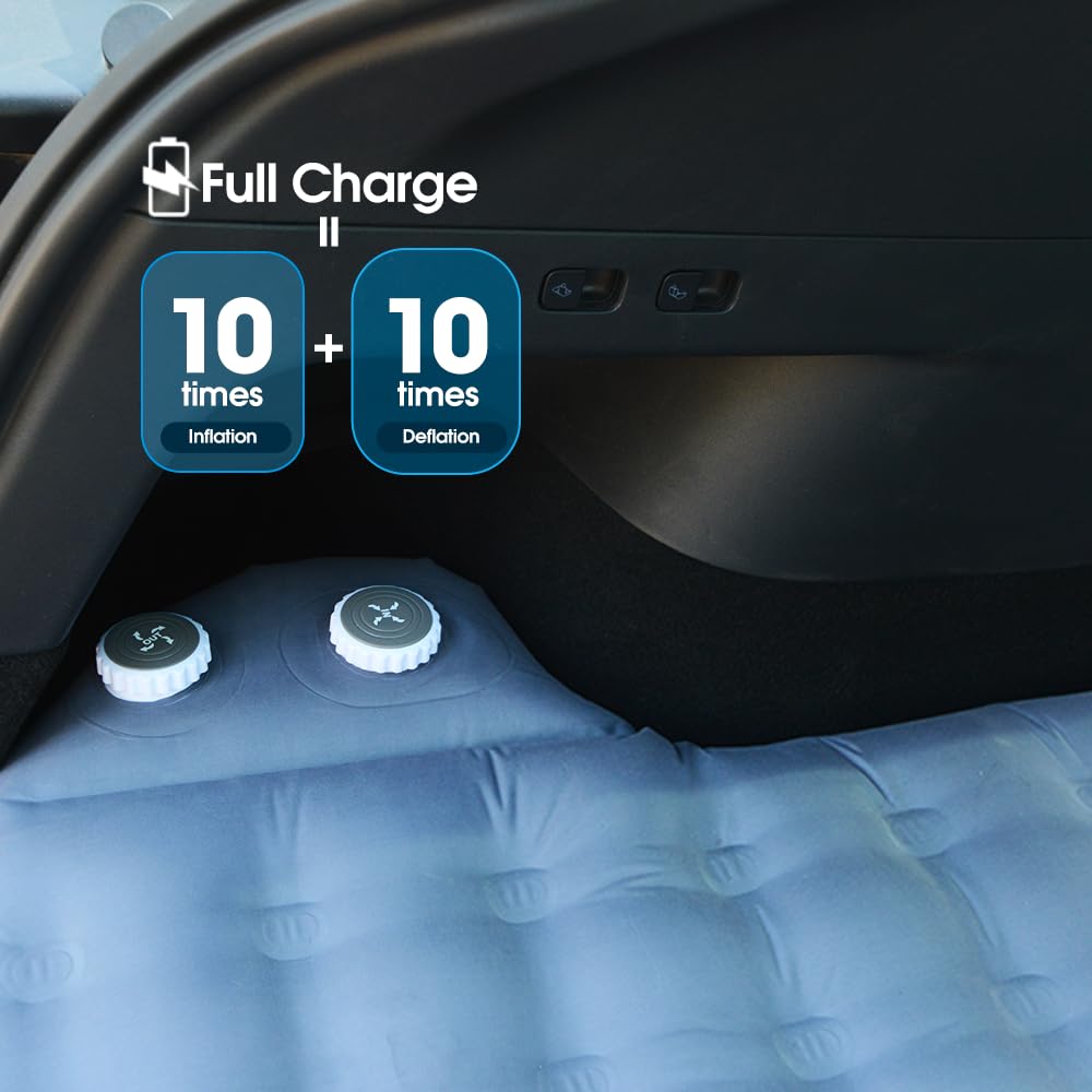 Aerogogo Tesla Model Y Mattress built-in pump cover protects components.
