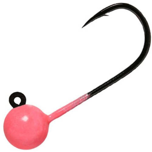 AeroJig 1/4 oz Jig Head Glo Pink offers vivid lure attraction for night fishing.