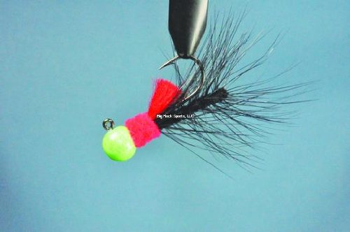 AeroJig Hawken Nightmare glow green 1/8 oz lure improves visibility in low light and invites bites.