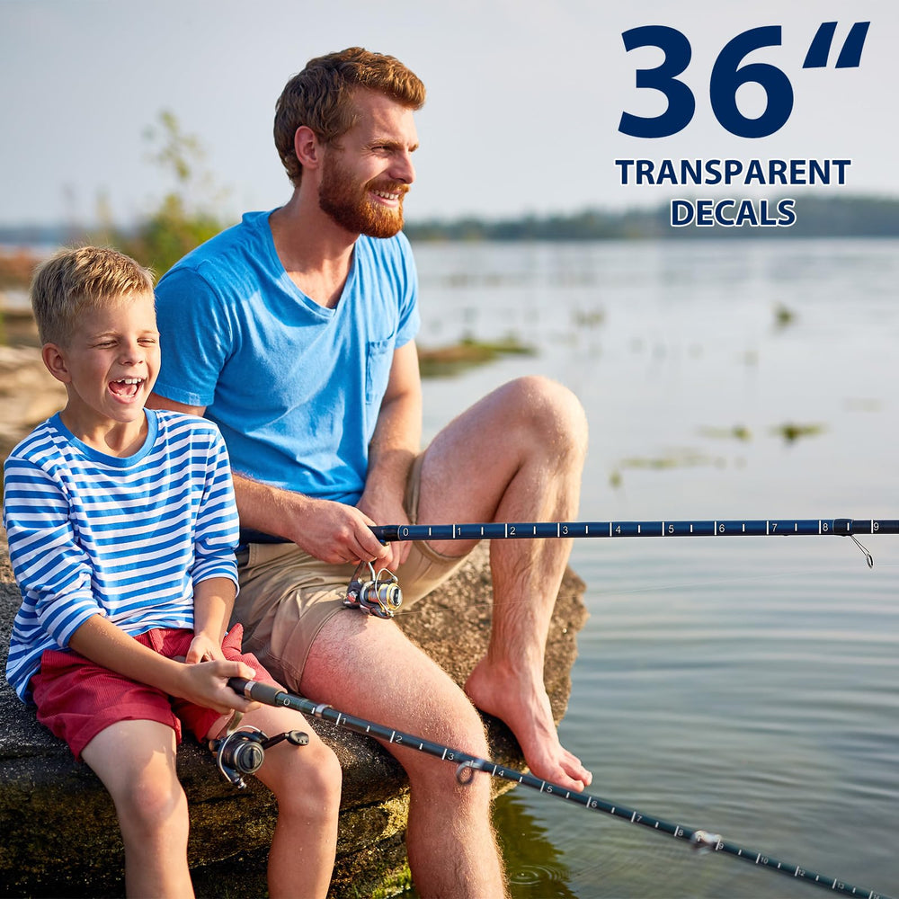 Waterproof transparent vinyl material for fish measuring stickers