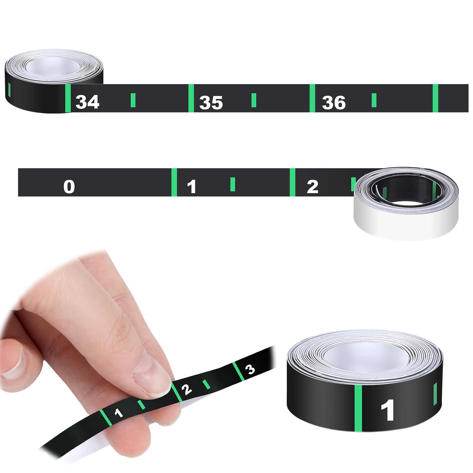 Packaging showing 2 fish measuring tape stickers