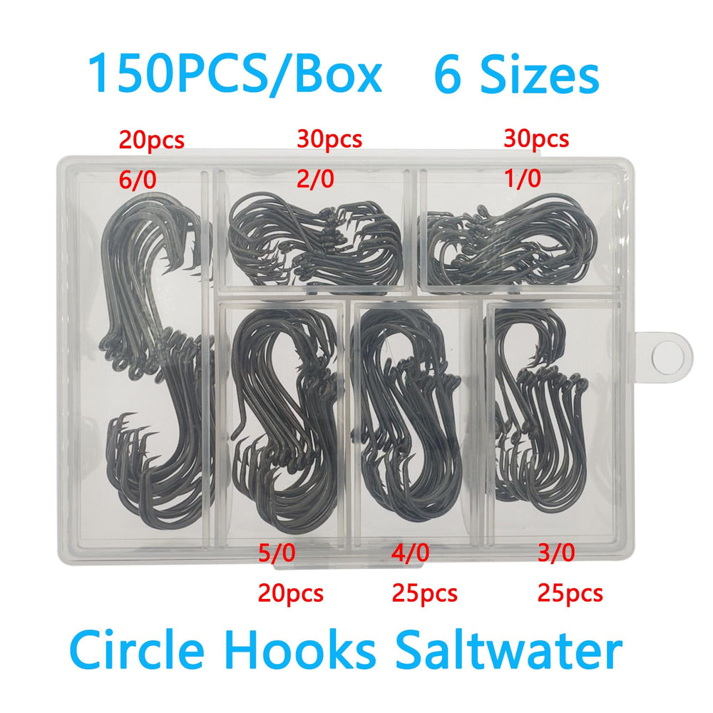 Inside view of Afmivs saltwater fishing hooks box