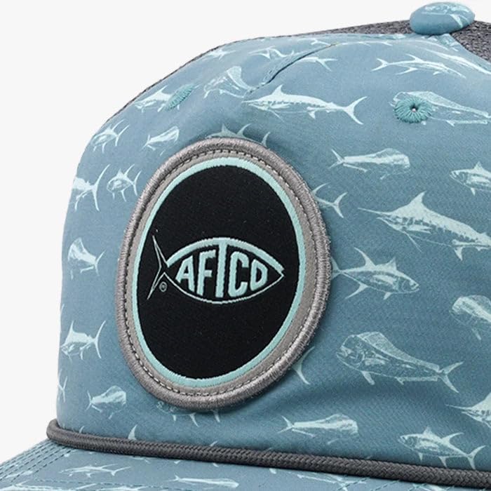 AFTCO Big 3 Trucker Hat back snap closure for adjustable fit.