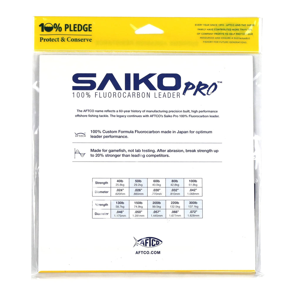 AFTCO Saiko 12ft 100-300lb fluorocarbon leader for heavy tackle