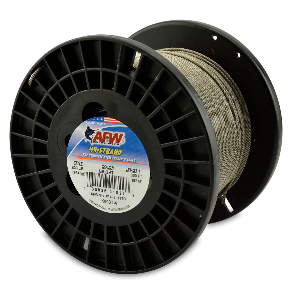 AFW 49-strand shark leader cable in action for big game fishing