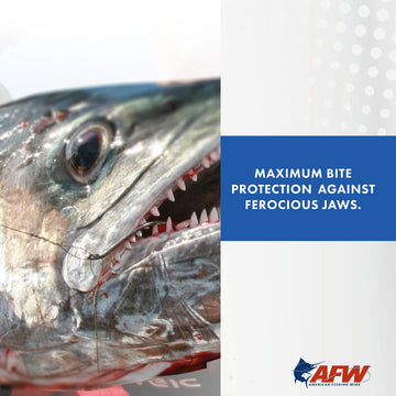 AFW bite-protection application on a leader setup for tough encounters.
