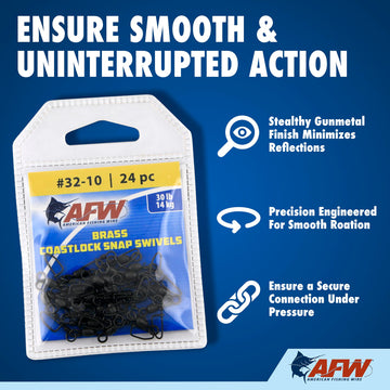AFW brass coastlock snap swivels black corrosion-resistant performance in diverse water conditions