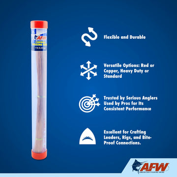 AFW copper rigging wire 14 inch pre-cut pack for versatile rigs