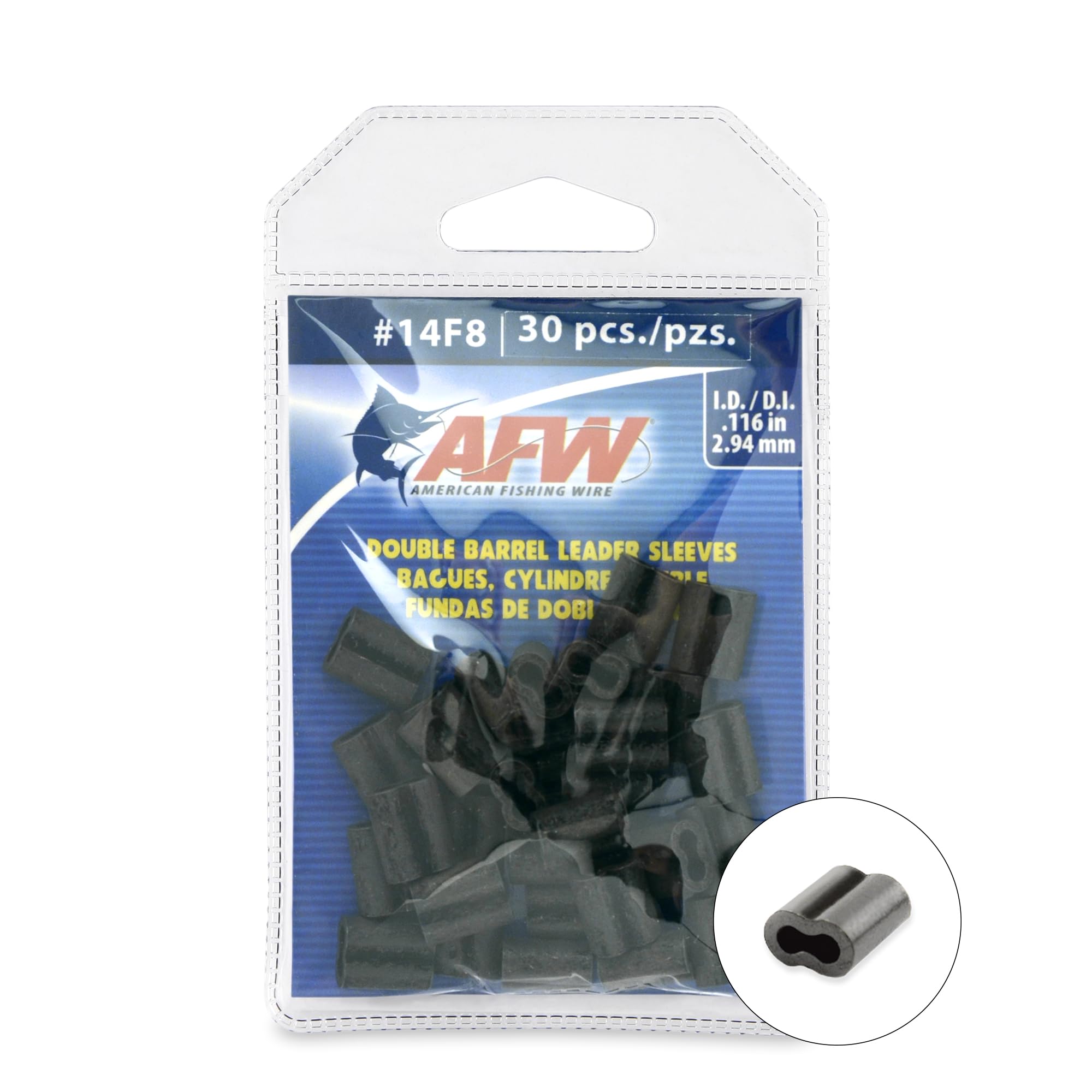AFW crimp sleeve close-up shows burr-free finish protecting line