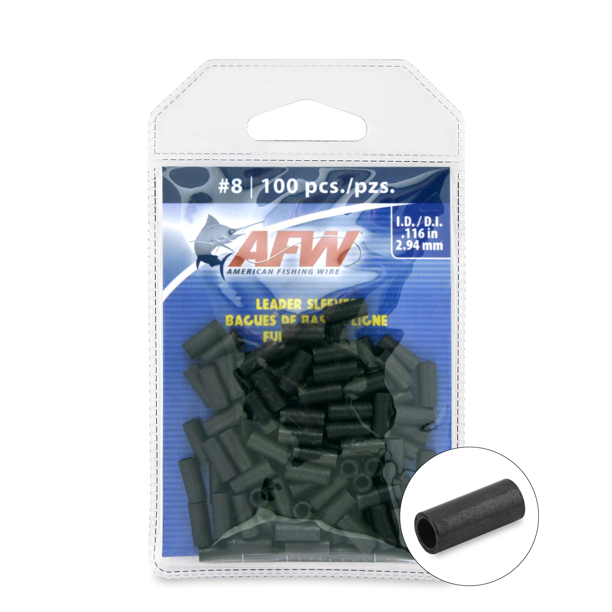 AFW copper material close-up highlights the durable, conductive surface of the crimp sleeve.