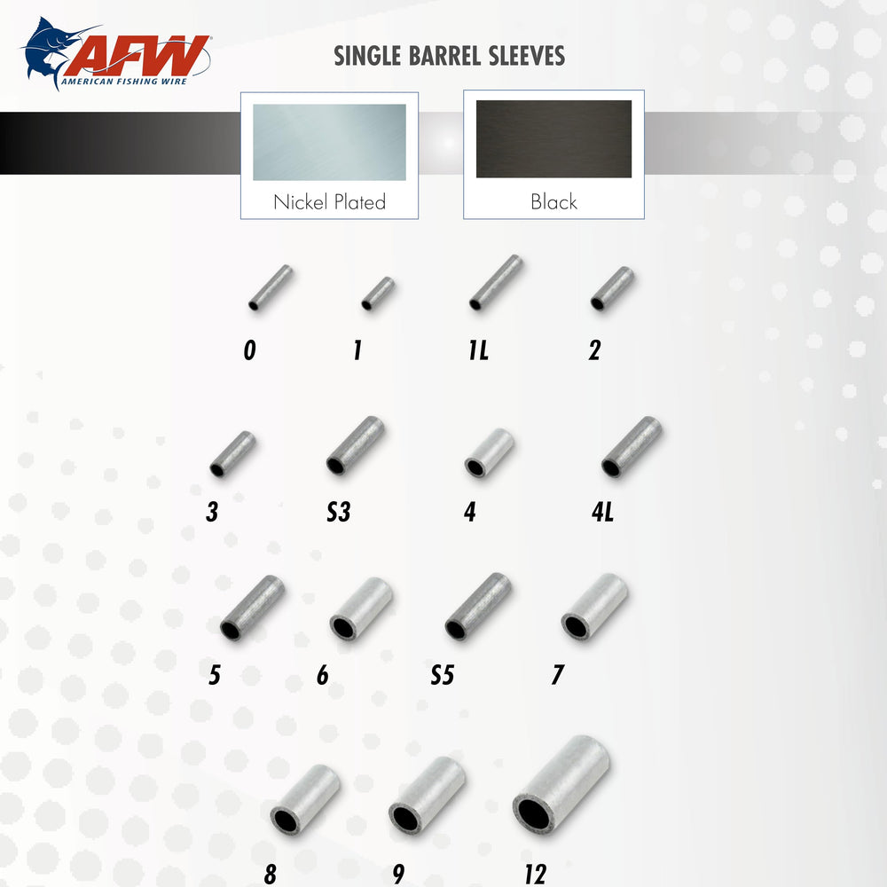 AFW crimp sleeve mid-assembly in a tackle setup suitable for freshwater and saltwater use.