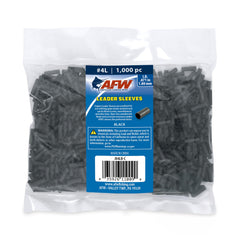 AFW crimp sleeve single barrel black 4L 071 ready for secure leader connections.