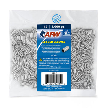 AFW crimp sleeve single-barrel nickel finish ready for strong leader connections