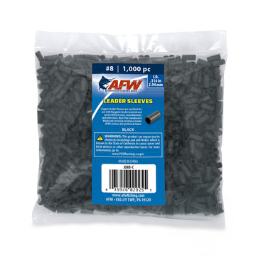 AFW crimp sleeve single barrel size 8 black packaging bulk convenience
