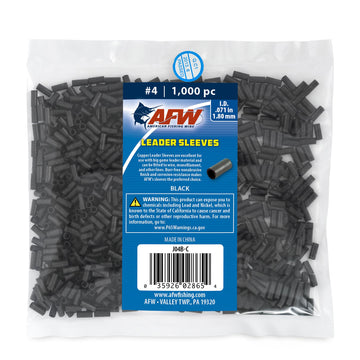 AFW crimp sleeve size 4-071 black close-up shows strong copper construction
